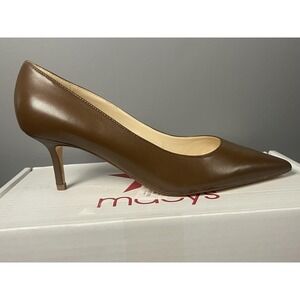 Marc Fisher Shoes Womens Size 9.5 Brown MK ALOLA Pointed Toe Kitten Heel Pumps
